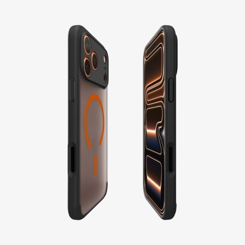 Spigen Ultra Hybrid Mag MagSafe - Etui do iPhone 17 Pro Max (Frost Black / Orange)