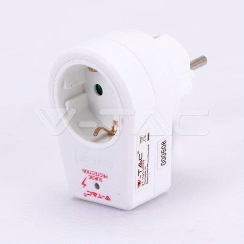 Adapter z ochroną przepięciową V-TAC 16A 3680W biały VT-1101-1