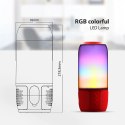 Bezprzewodowy inteligentny głośnik LED V-TAC z technologią bluetooth 2x3W USB micro SD czerwony VT-7456