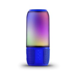 Bezprzewodowy inteligentny głośnik LED V-TAC z technologią bluetooth 2x3W USB micro SD niebieski VT-7456