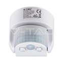 Czujnik ruchu V-TAC ścienny biały 180st/360st IP65 VT-8093