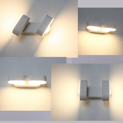 Kinkiet ścienny V-TAC 12W LED obrotowy 350st czarny VT-814 3000K 1100lm