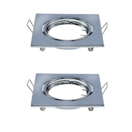 Oczko V-TAC GU10 kwadrat ruchome chrom (opak. 2 szt) VT-817-SQ-CH 3 lata gwarancji
