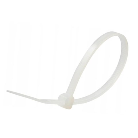 Opaski zaciskowe V-TAC 4.5x300mm biała 22kg Nylon66 (opak. 100szt)