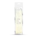 Opaski zaciskowe V-TAC 4.5x350mm biała 22kg Nylon66 (opak. 100szt)