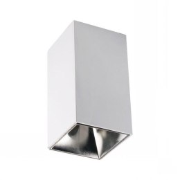 Oprawa sufitowa V-TAC GU10 kwadrat natynkowa biały+chrom 74x74x140mm VT-882-Q 3 lata gwarancji