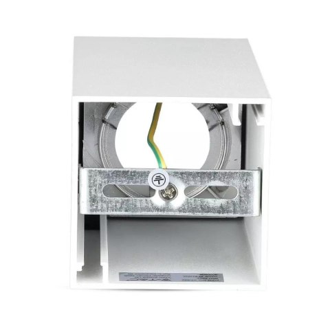 Oprawa sufitowa V-TAC GU10 kwadrat natynkowa biały+chrom 74x74x140mm VT-882-Q 3 lata gwarancji