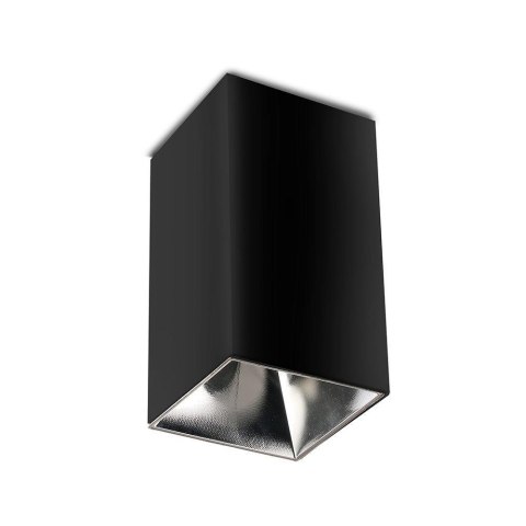 Oprawa sufitowa V-TAC GU10 kwadrat natynkowa czarny+ciemny chrom 74x74x140mm VT-882SQ 3 lata gwarancji