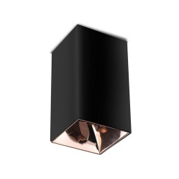 Oprawa sufitowa V-TAC GU10 kwadrat natynkowa czarny+różowe złoto 74x74x140mm VT-882SQ 3 lata gwarancji