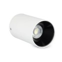 Oprawa sufitowa V-TAC GU10 okrągła natynkowa tuba biały+czarny 80x140mm VT-882-R 3 lata gwarancji