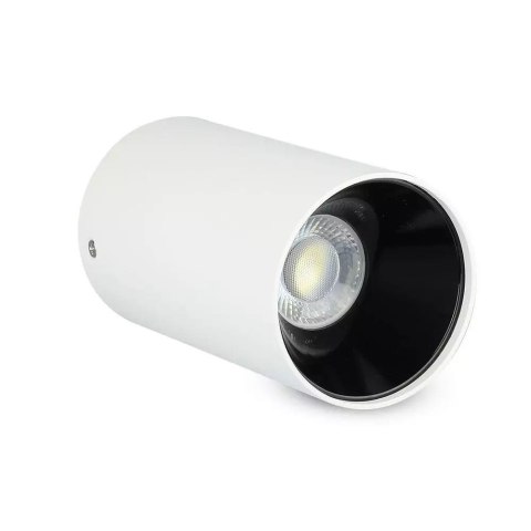 Oprawa sufitowa V-TAC GU10 okrągła natynkowa tuba biały+czarny 80x140mm VT-882-R 3 lata gwarancji