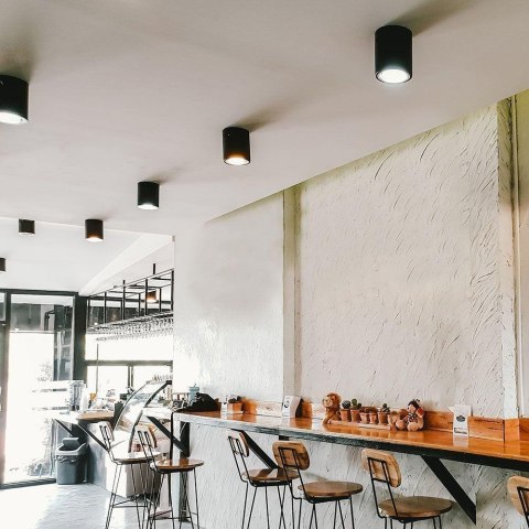 Oprawa V-TAC aluminiowa GU10 okrągła natynkowa tuba czarna 60x100mm VT-807-B 3 lata gwarancji