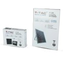 Projektor LED solarny V-TAC 12W czarny IP65 pilot timer VT-25W 4000K 550lm