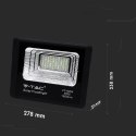 Projektor LED solarny V-TAC 20W czarny IP65 pilot timer VT-60W 4000K 1650lm