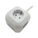Przedłużacz kostka 4 gniazda 2 gniazda USB 1.55MM 1.4M V-TAC VT-1154-2