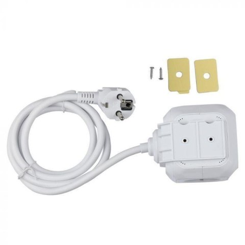 Przedłużacz kostka 4 gniazda 2 gniazda USB 1.55MM 1.4M V-TAC VT-1154-2