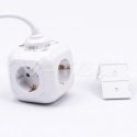 Przedłużacz kostka 4 gniazda 2 gniazda USB 1.55MM 1.4M V-TAC VT-1154-2