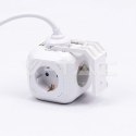Przedłużacz kostka 4 gniazda 2 gniazda USB 1.55MM 1.4M V-TAC VT-1154-2