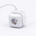 Przedłużacz kostka 4 gniazda 2 gniazda USB 1.55MM 1.4M V-TAC VT-1154-2