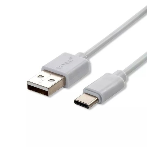 Przewód USB V-TAC typ C 1M biały seria pearl VT-5302