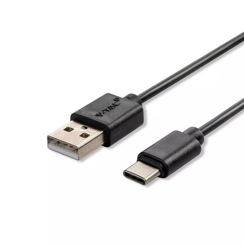Przewód USB V-TAC typ C 1M czarny seria pearl VT-5302