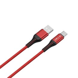 Przewód USB V-TAC Typ C 1M Czerwony Seria Złota VT-5361