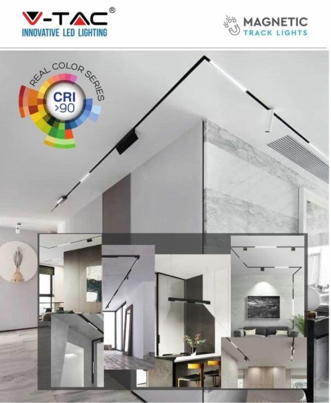 Szyna 150cm szynosystem magnetyczny 24V V-TAC czarna V-TAC