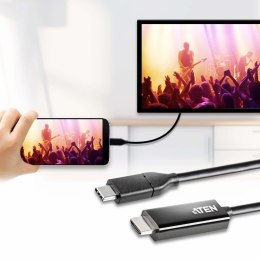 ATEN UC3238 adapter kablowy 2,7 m USB Type-C HDMI Czarny