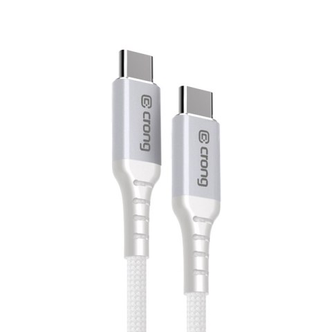 Crong Armor Link - Kabel 100W PD 5A USB-C do USB-C 200cm (biały)