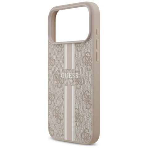 Guess 4G Printed Stripes MagSafe - Etui iPhone 17 Pro Max (różowy)