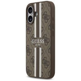Guess 4G Printed Stripes MagSafe - Etui iPhone 17 (brązowy)