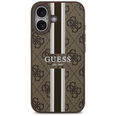 Guess 4G Printed Stripes MagSafe - Etui iPhone 17 (brązowy)