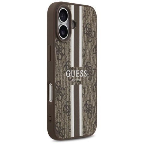 Guess 4G Printed Stripes MagSafe - Etui iPhone 17 (brązowy)