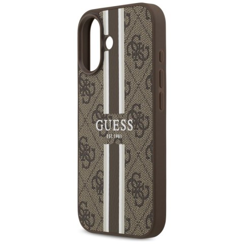 Guess 4G Printed Stripes MagSafe - Etui iPhone 17 (brązowy)