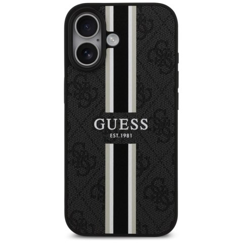 Guess 4G Printed Stripes MagSafe - Etui iPhone 17 (czarny)