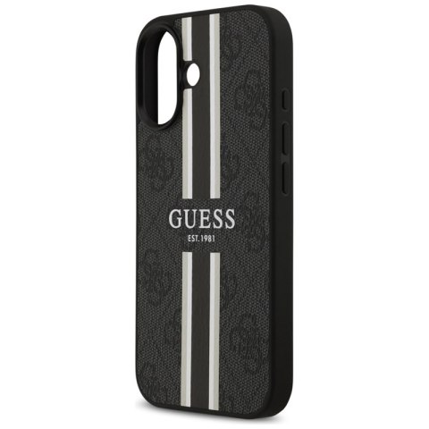 Guess 4G Printed Stripes MagSafe - Etui iPhone 17 (czarny)