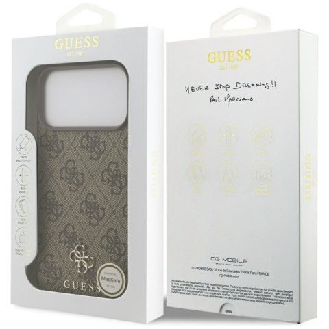 Guess 4G Small 4G and Classic MagSafe - Etui do iPhone 17 Pro Max (brązowy)