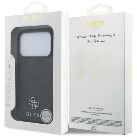 Guess 4G Small 4G and Classic MagSafe - Etui do iPhone 17 Pro (czarny)
