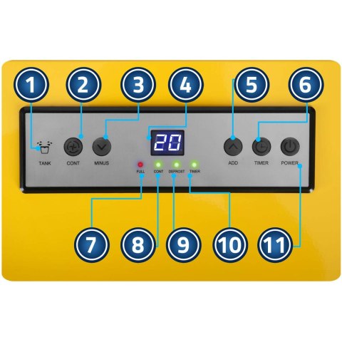 Przemysłowy osuszacz powietrza 70l/24h Humberg HM-482