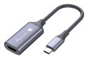 Techly I-USB-VIDEO-C4K adapter kablowy HDMI Typu A (Standard) USB Type-C Srebrny