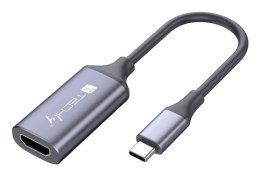 Techly I-USB-VIDEO-C4K adapter kablowy HDMI Typu A (Standard) USB Type-C Srebrny