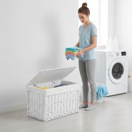 Zestaw białych kufrów wiklinowych 3 szt