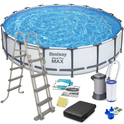 Basen Ogrodowy Stelażowy 549 x 122 cm 11w1 Bestway 56462