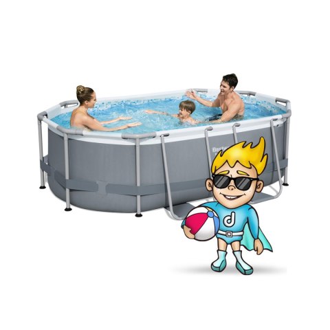 Basen ogrodowy stelażowy 305 x 200 x 84 cm 17w1 Bestway 5614A + maszynka do baniek GRATIS