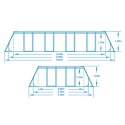 Basen ogrodowy stelażowy 549 x 274 x 122 cm 17w1 Bestway 56710