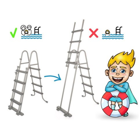 Basen ogrodowy stelażowy 610 x 366 x 122 cm 18w1 Bestway 5611R