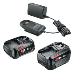 Bosch Starter-Set 18V - 2 x Akku (2,0 Ah + 4,0 Ah) Zestaw bateria i ładowarka
