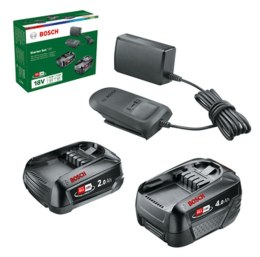 Bosch Starter-Set 18V - 2 x Akku (2,0 Ah + 4,0 Ah) Zestaw bateria i ładowarka