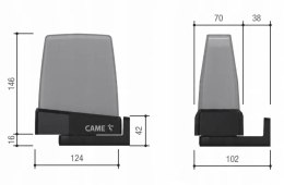 Lampa ostrzegawcza CAME KRX1FXSY 24/230V żółta (806LA-0030)