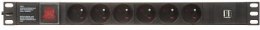 Listwa zasilająca 6 gniazd Schuko PD-6/R-USB